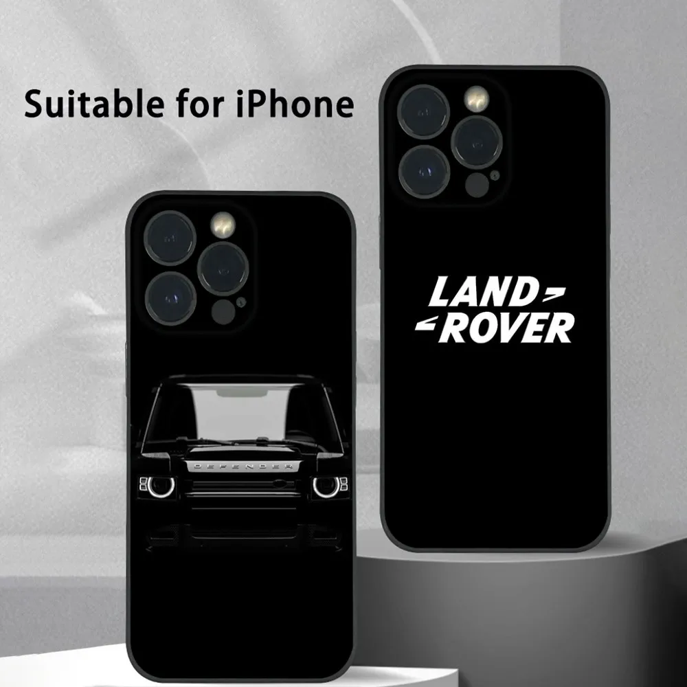 Cool Car SUV Phone Case For iPhone 15 14 13 12 11 Pro Xs Max Mini XR X 7 8 Plus L-Land rover-r Black Frosted Soft Shell Funda