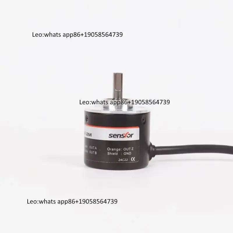 Encoder Óptico Rotativo Tipo Incremental DC5-24V ABZ 3 Fases Sinal A B Z Corpo de 38mm Eixo Sólido Encoder de Pulso 6mm