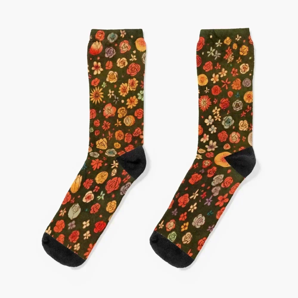 

Flowers Socks retro cycling luxe Sports Socks Man Women's