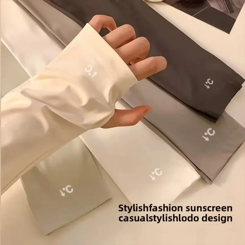 新しいアイスシルクルーズスリーブ日焼け防止通気性スリーブカバー快適なサイクリングドライビンググローブ女性男性