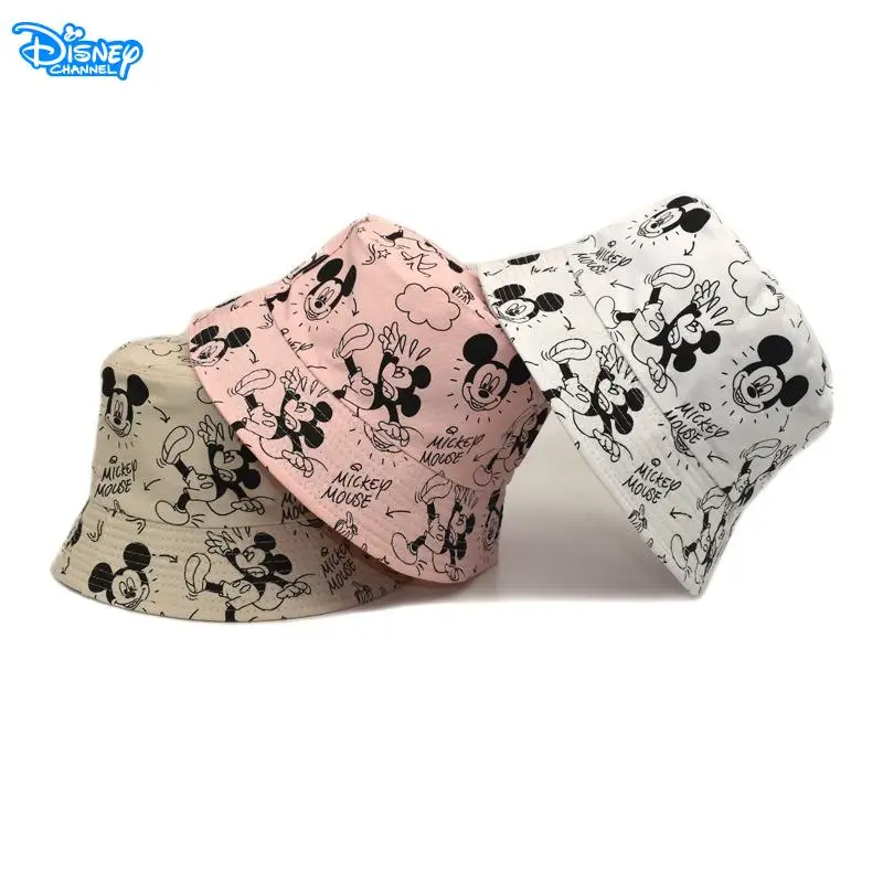 2024 Disney Mickey Mouse Bucket Hat Mickey Fishing Cap Cute Minnie Bob Ricard Panama Hats Summer Shade Cap Female Kids Caps Gift