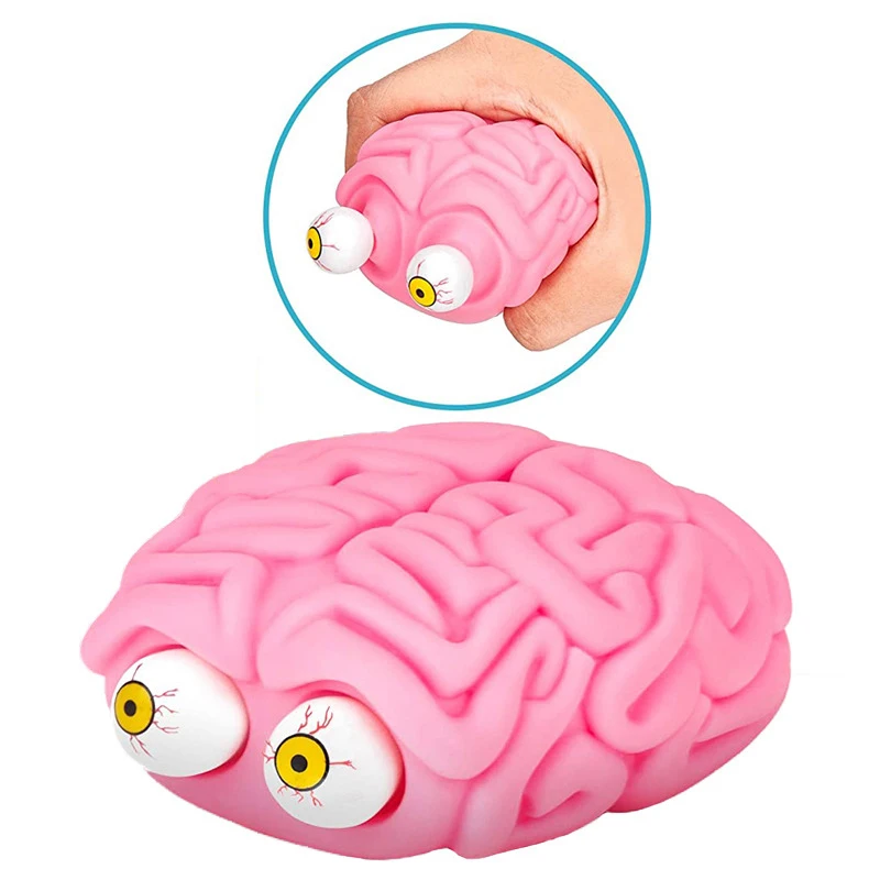 Anti Stress Flippy Brain Squishy Eye Popping Squeeze Fidget Toy Cool Stuff Kids ADHD Autis