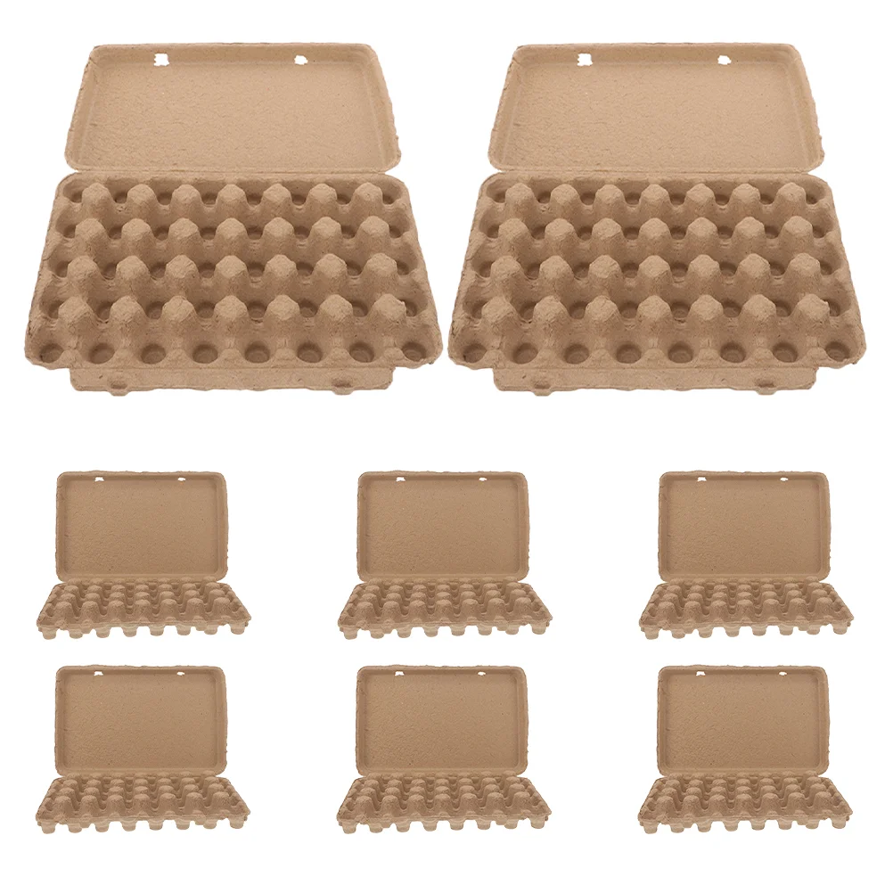 

8 Pcs Quail Egg Carton Paper Trays Cartons Bulk Desktop Container Pulp Crate for Eggs Storage