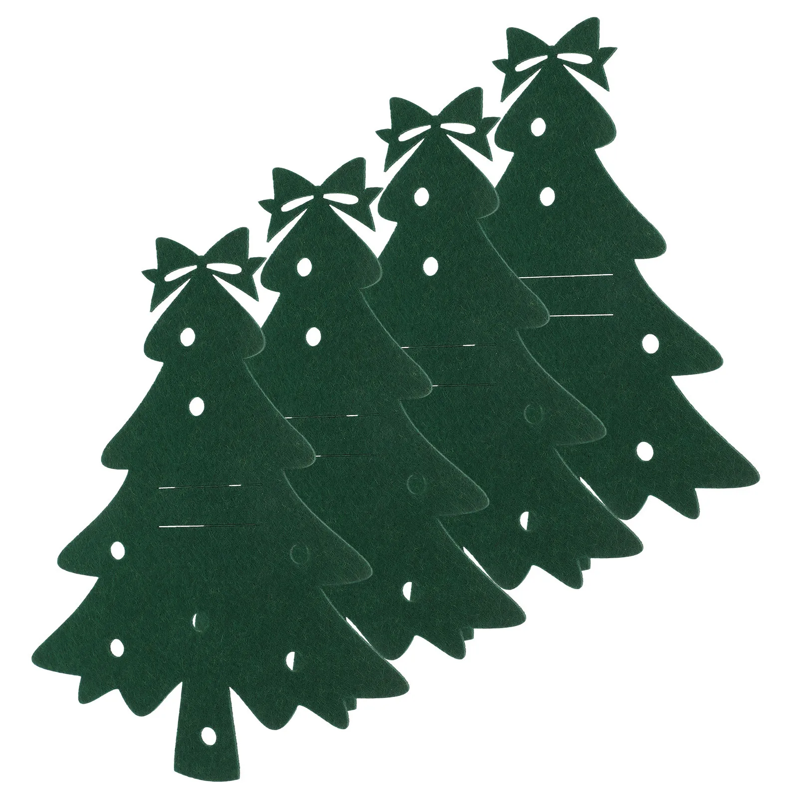 

4Pcs Fabric Christmas Tree Cutlery Holders Silverware Sleeves Christmas Tableware Holder Festive Xmas Dinner Party Supplies