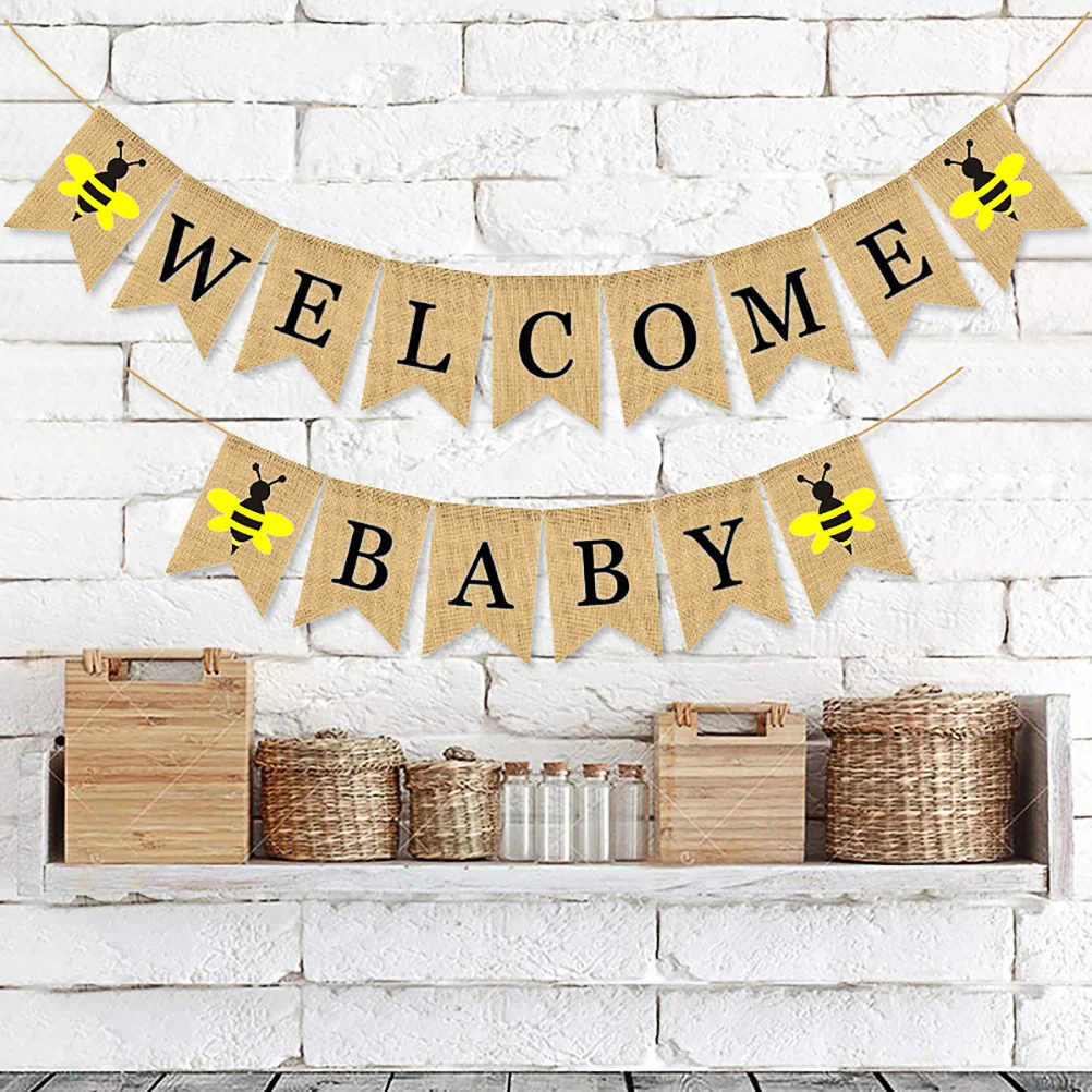 

1Set Swallowtail Banner Birthday Celebration Decoration Hanging Set for Kitchen Fireplace Stairs Party Reusable Banner