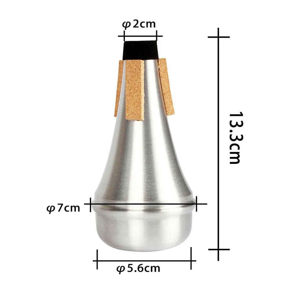 Trumpet Mute Silencer Beginner Practice Light-weight Trumpet Tool Trumpet Mute Brass Music Instrument Silver Accessories