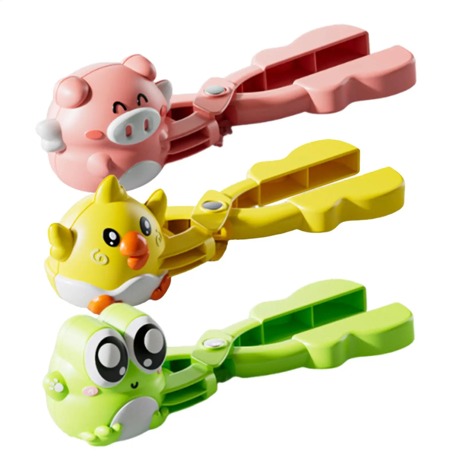 1個 動物雪玉メーカークリップ 可愛い鶏型雪玉ツール 握りやすいおもちゃ 子供用 屋外 冬の楽しみ