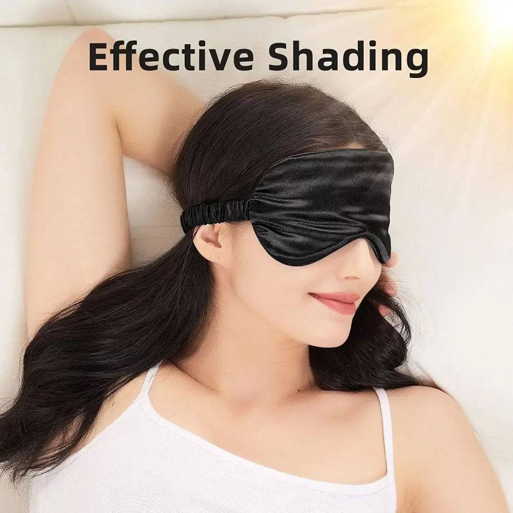 Imitated Silk Eye Patch Shading Sleep Eye Mask Eyepatch Travel Relax Cover Eyeshade Health Sleeping Shield Eye Care Tools