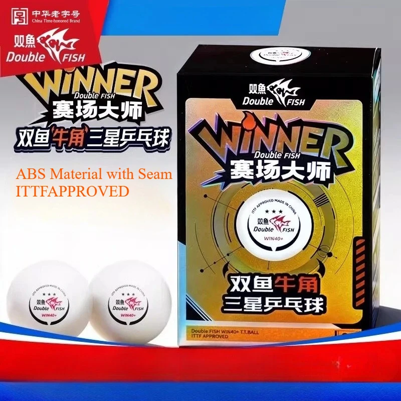 

Новые профессиональные теннисные шарики Double Fish Winner 3 звезды для настольного тенниса, материал ABS, для матчей, модель 2026 года