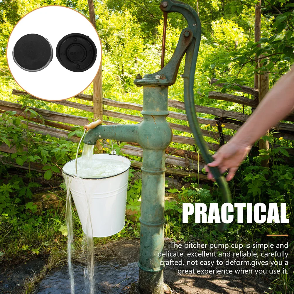

3pcs Pitcher Cup Manual Water Pump Part Wear Resistant Professional Rubber 80 Type H Pump Valve Pads Safe Durable Hose Fittings