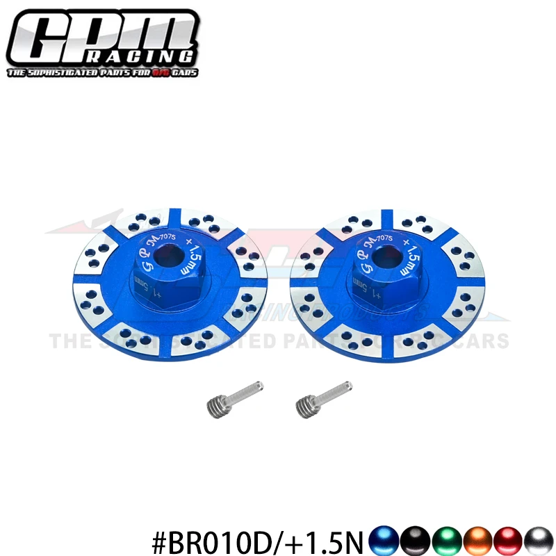 GPM Alu 7075 + 1,5 mm sześciokątny z tarczą hamulcową ze srebrną podszewką do LOSI 1/10 Baja Rey