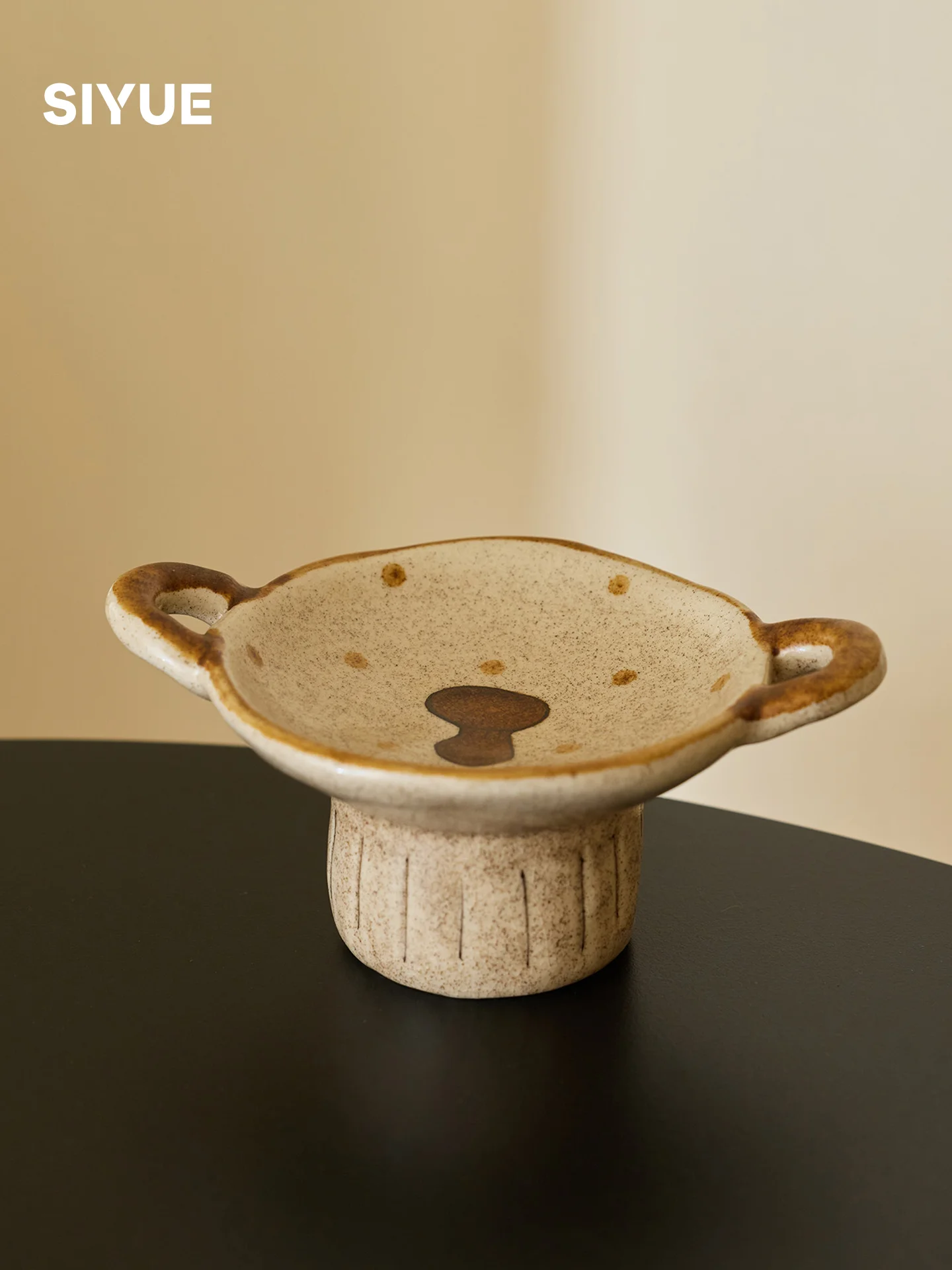 

April Cerc Small Fruit Tray Tall Legs Living Room Coffee Table Home Use High Aesthetic Value Sna Storage Display Plate