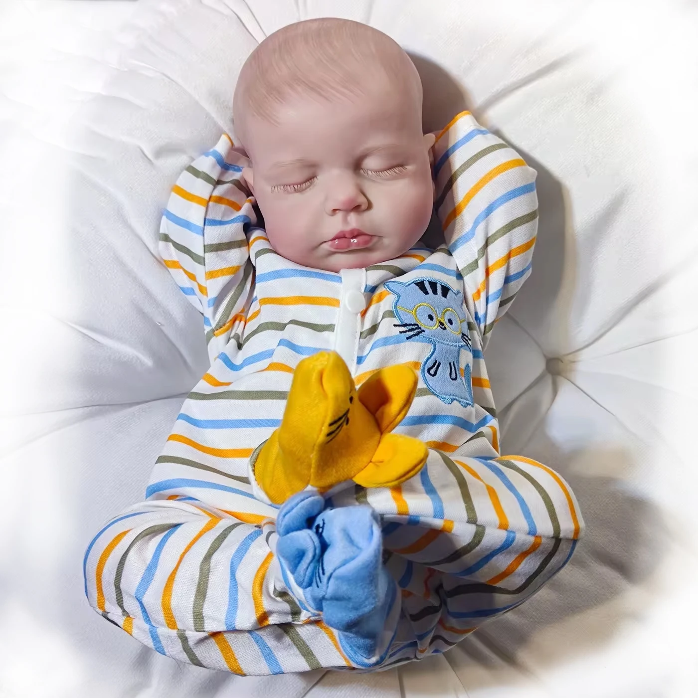Sleeping Loulou Detailed Hand Painting Visible Veins 3d Looking Multiple Layers Realistic Cheap Real Baby Doll