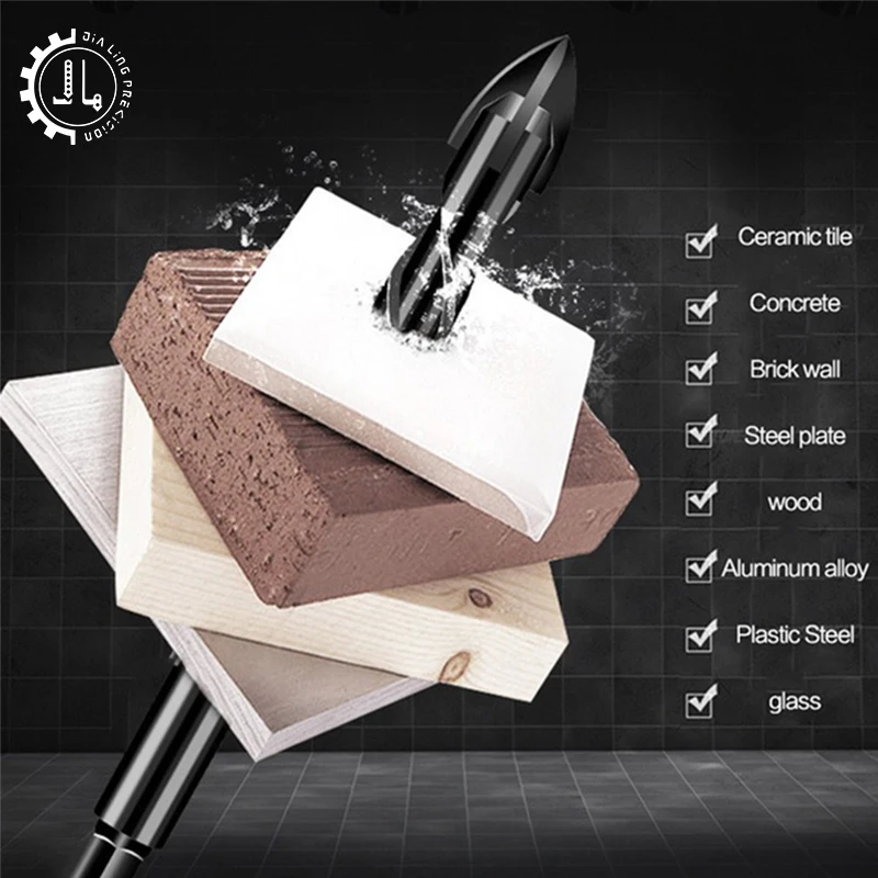 Khoan Đa Năng Bit Thép Không Gỉ Gốm Ngói Bê Tông Tường Gạch Lỗ Dụng Cụ Mở Xi Măng Carbide Mũi