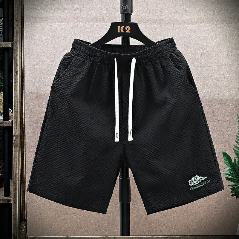 

Summer Casual Loose orts Five-Quarter Thin Faionable Breathable Beach Pants for Teenage Men Lightweight Comfortable Fit