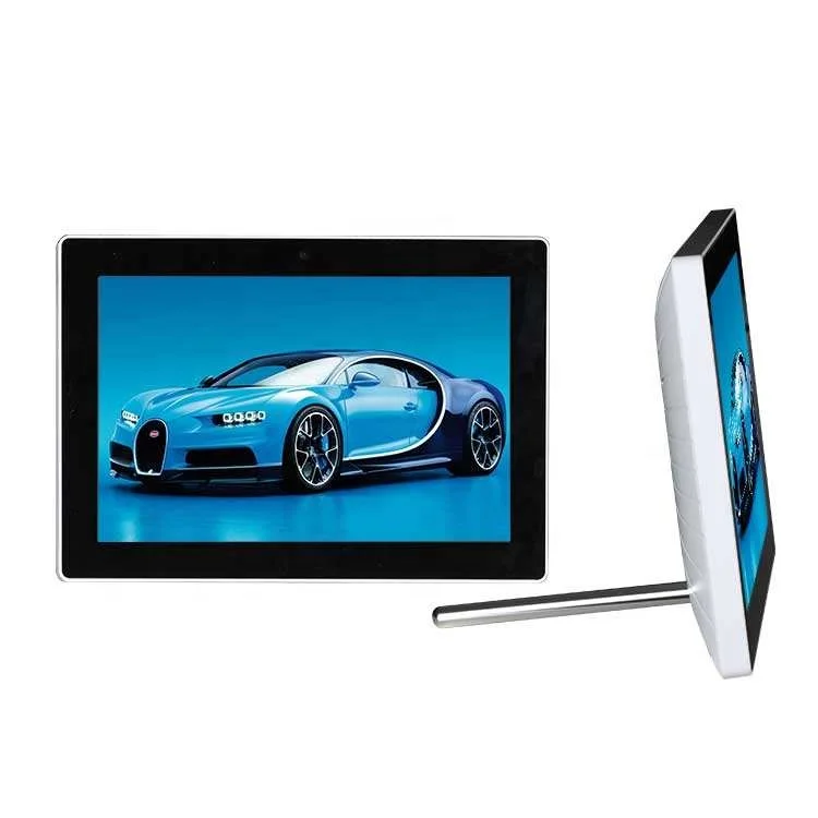 Desktop small size 10.1 inch touch screen android player with stand