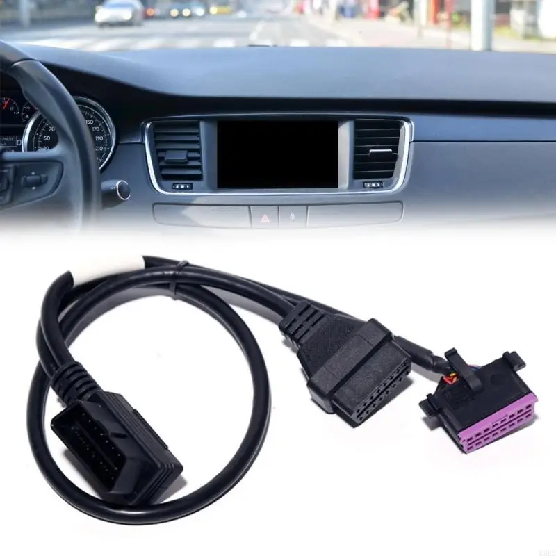 obd2-スプリッター延長ケーブル-16-ピンダブルメスアダプター車両診断ツールに適した-50-センチメートル長さ-pvc-コーティング-h9ee