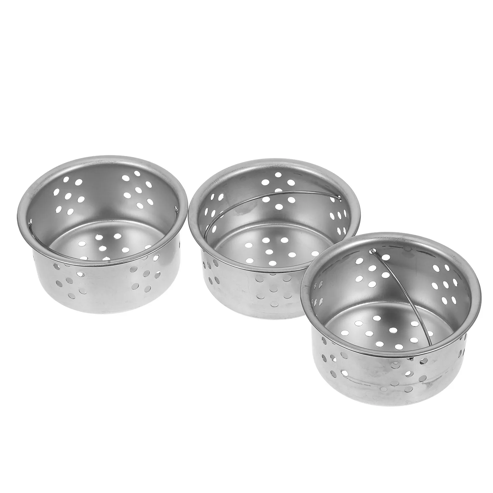 

3Pcs Kitchen Sink Filter Basket Stainless Steel Anti-Clog Mesh Strainer Food Catcher Sink Drain Stopper Kitchen Strainer Drain