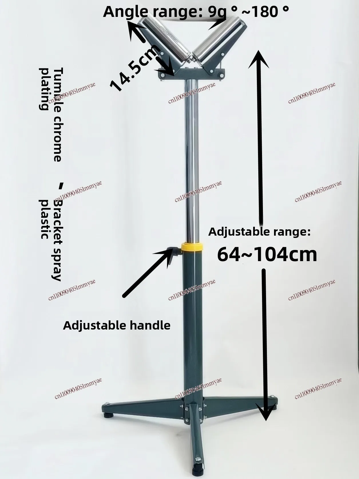 Two-roll, unpowered roller conveyor, woodworking feeding rack
