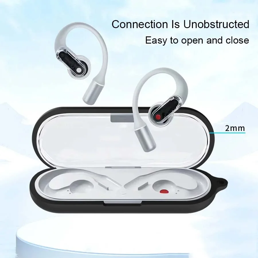 Silicone Protective Sleeve For Nothing Ear(Open) Bluetooth Wireless Earphones Case Cover Skin Protector Accessories With Hook