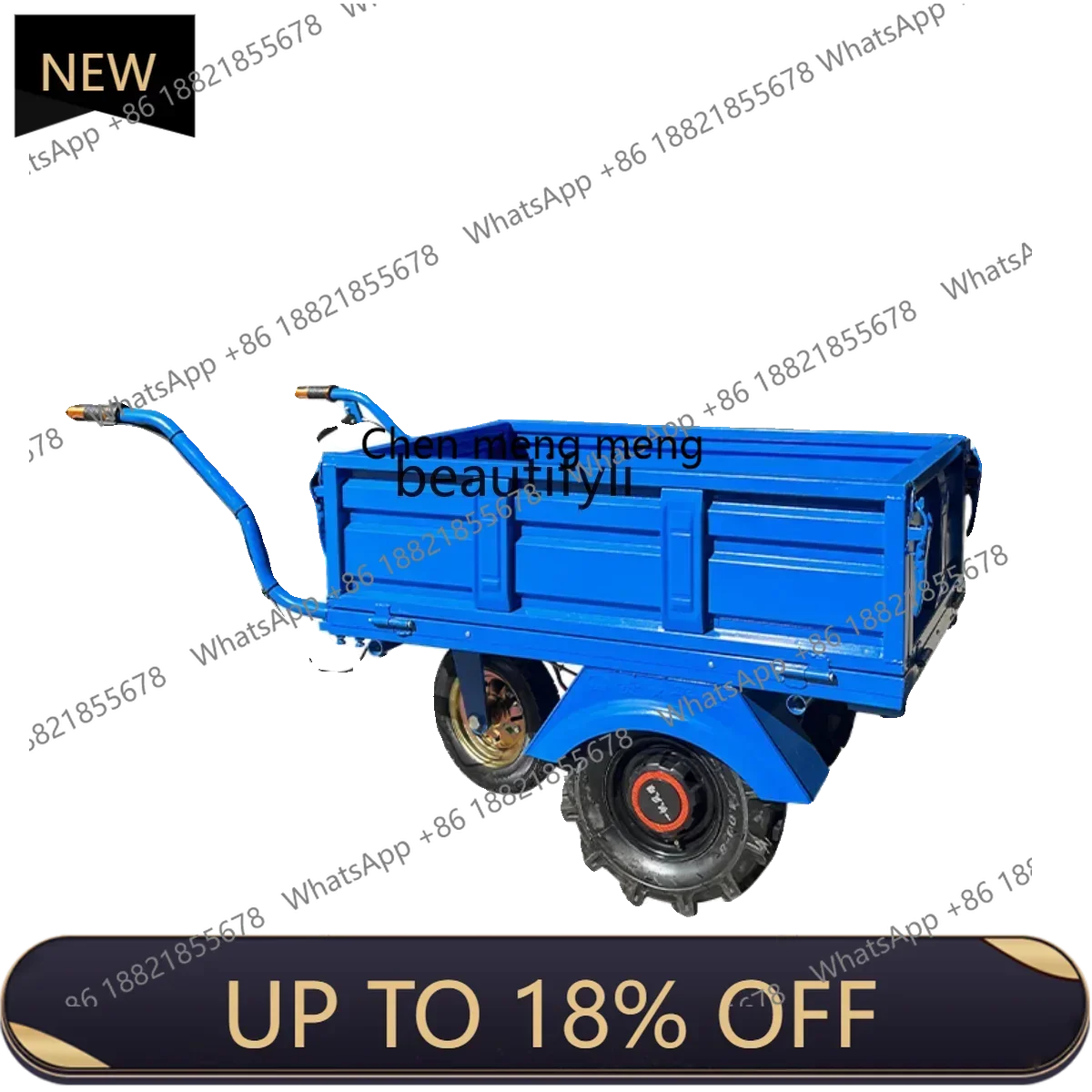 

Z189 AY Agricultural tricycle with bucket trolley Household two-wheeled truck Orchard climbing transportation small push