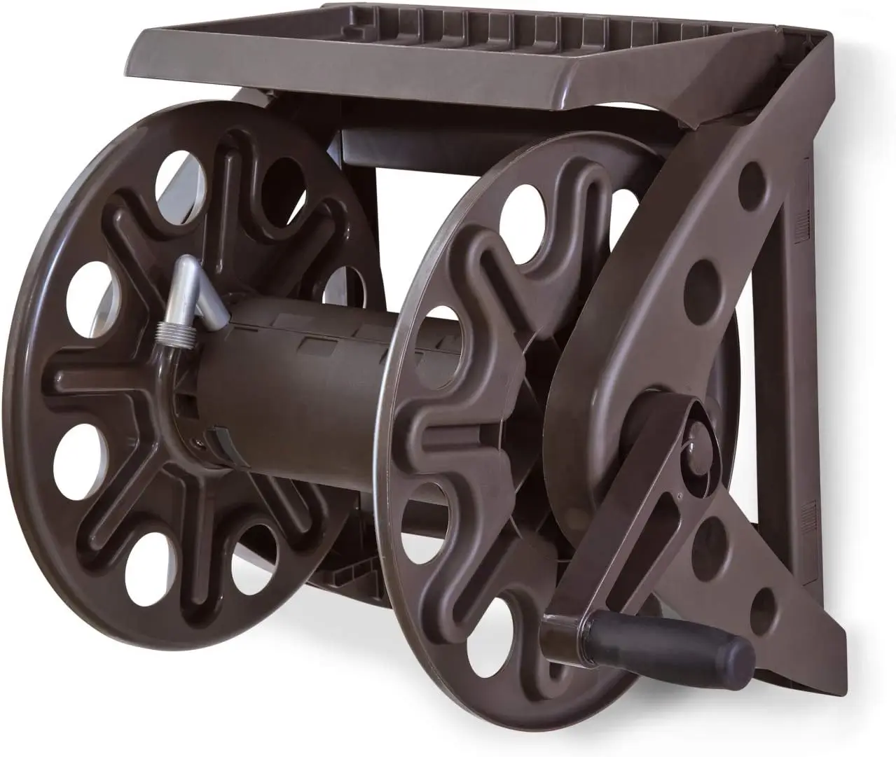 リバティ ベーシック 512 壁掛けホースリール 棚付き ブロンズ