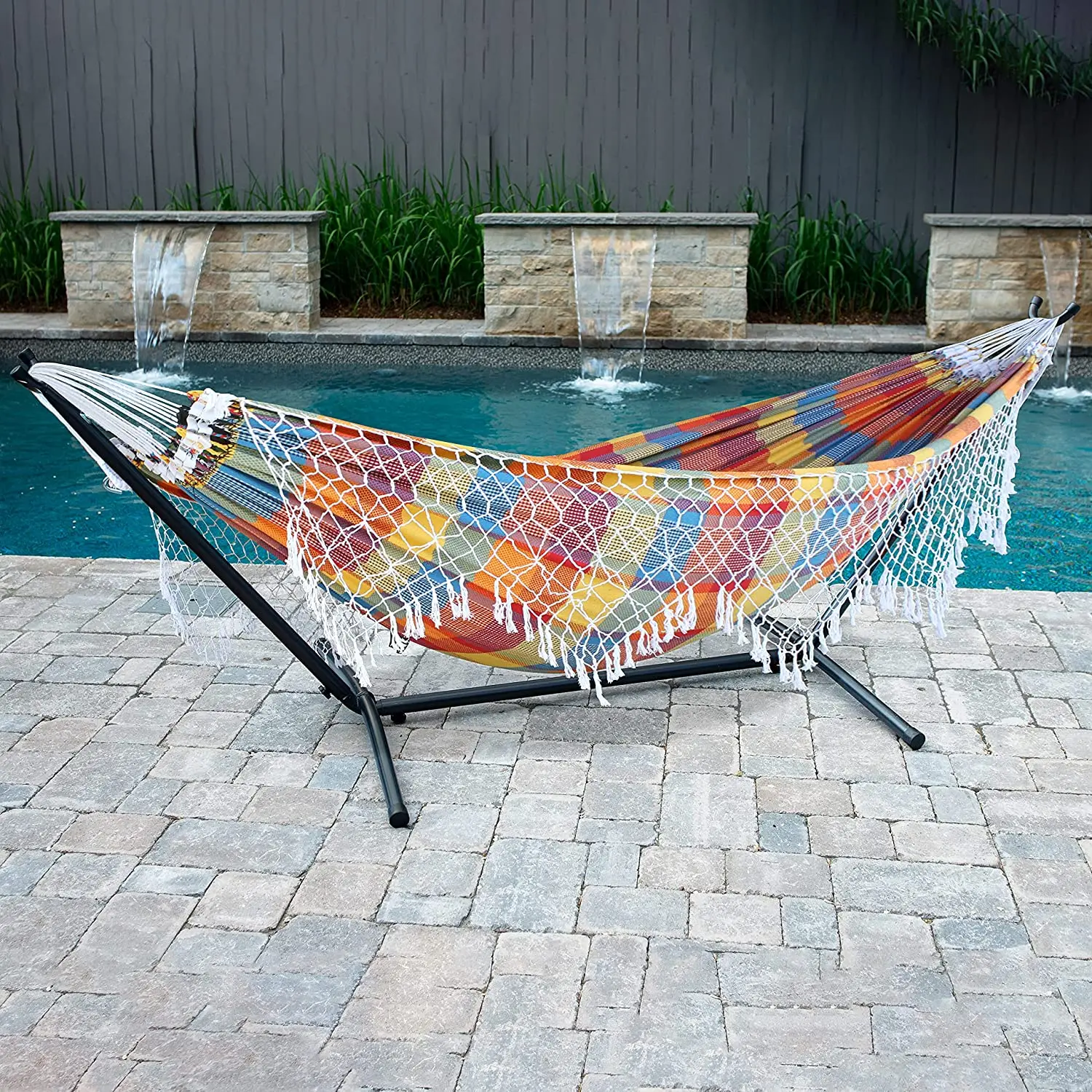 

Modern outdoor furniture garden wicker Rattan Patio camping hammock Hanging Swing Hammock with Stand