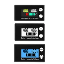 DC 8V-100V Battery Capacity Indicator Lead Acid Lithium LiFe PO4 Car Motorcycle Voltmeter Voltage Gauge 12V 24V 48V 72V