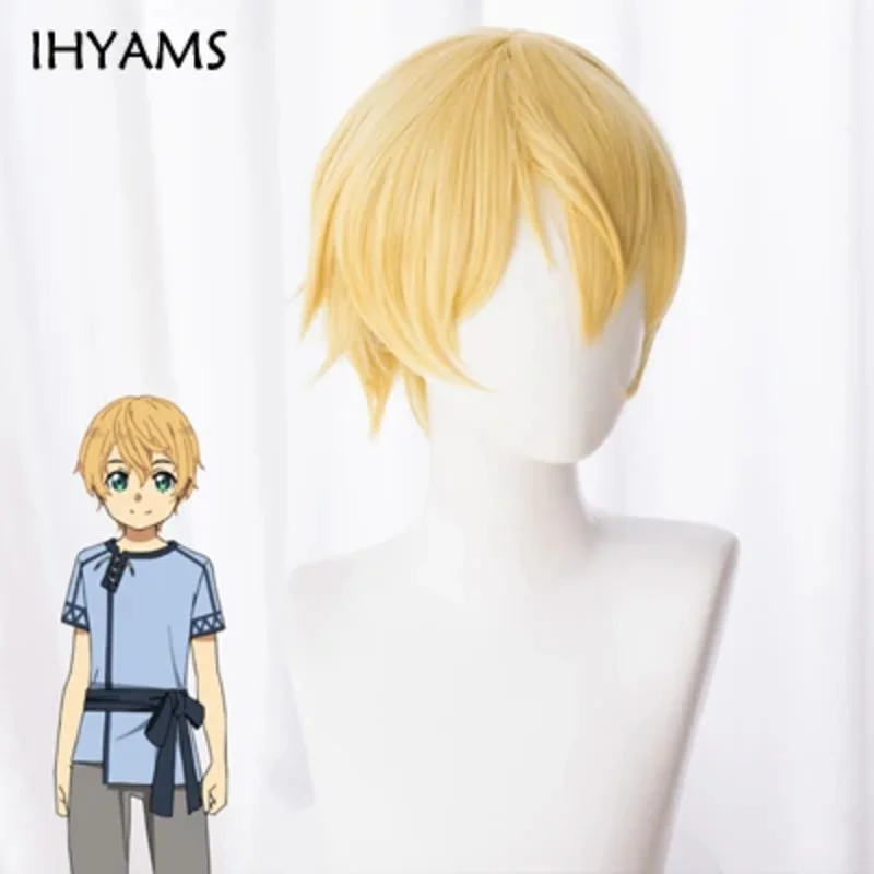 

2025 yiyi Sword Art Online Alicization SAO Cosplay Wig Hair Eugeo Synthesis Thirty-two Anime Short Fluffy Costume Wigs + W