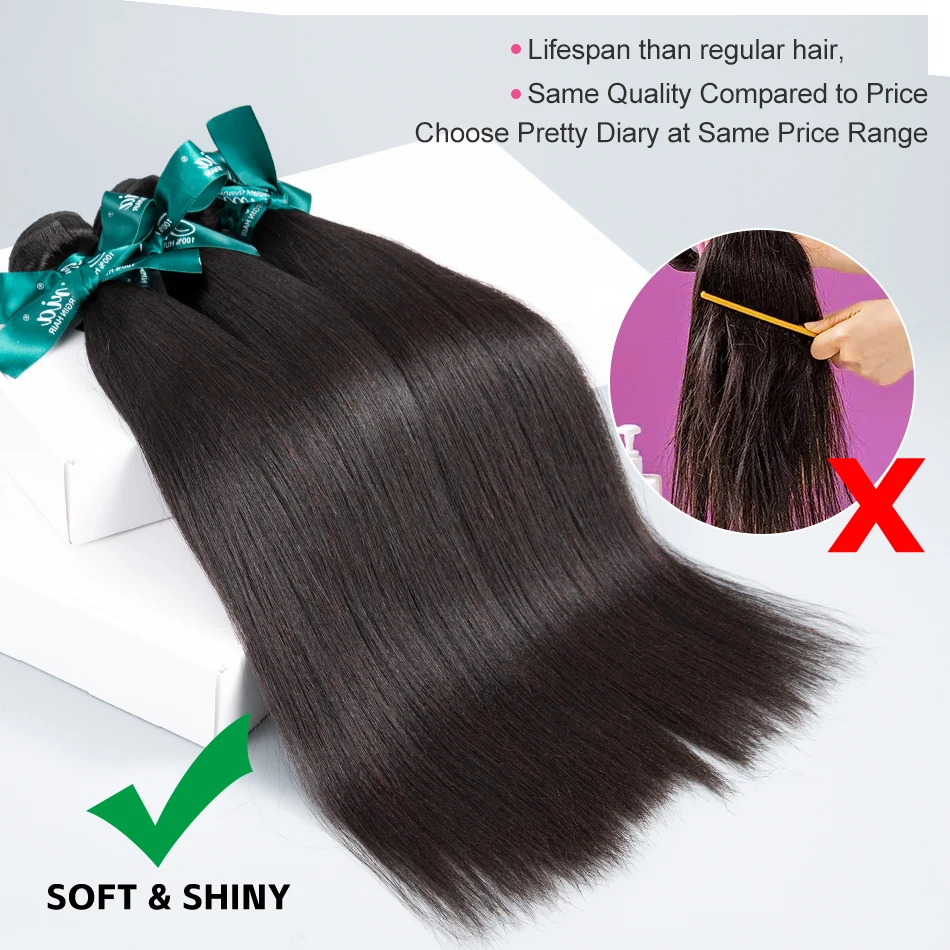 30 32 Inch Human Hair Bundles 10A Indian Hair Bundles Straight Bundles Human Hair Extensions Raw Hair Bundles 30 Inch Bundles