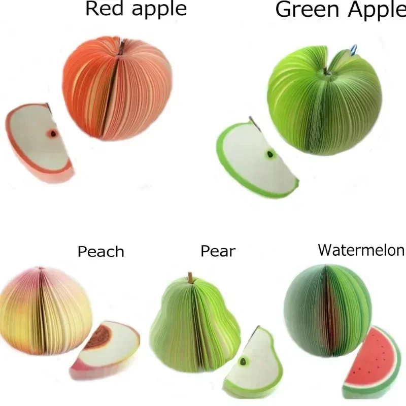 New Creative Note Pad Office Stationery Fruit and Vegetable Note Bookmark Sticker Sticky Note Notebook Writing Student Supplies