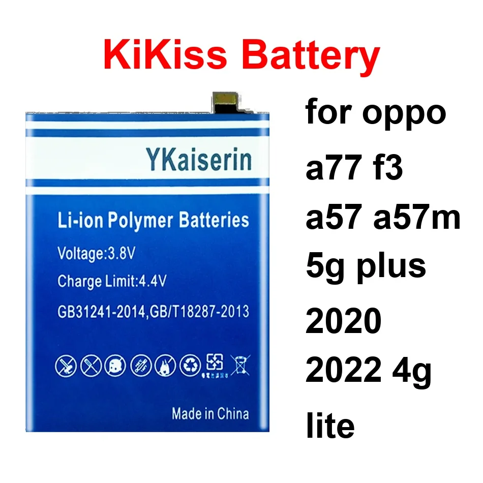 

Mobile Phone Battery Stable BLP923 BLP619 BLP915 3400-5500Mah For Oppo A77 F3 A57 A57m 5G Plus 2020 2022 4G Lite