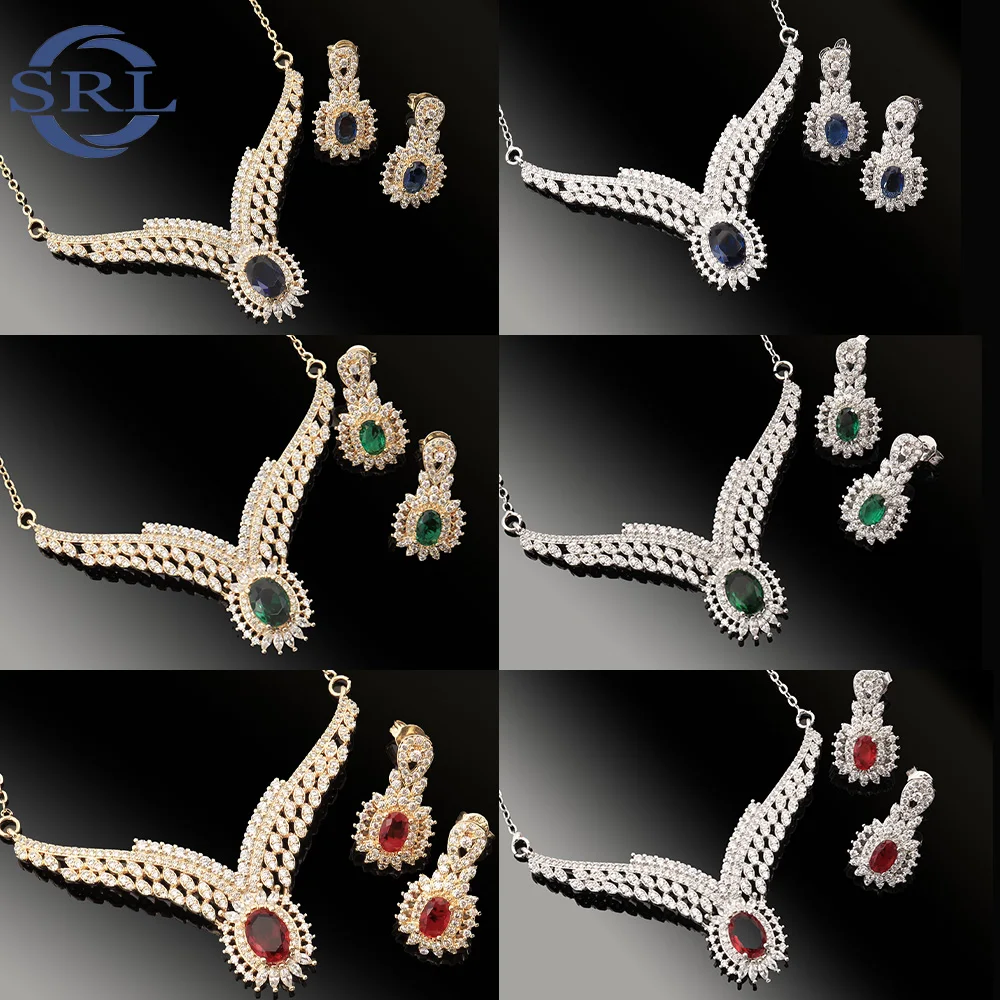 

New Fashion Zircon Electroplated Jewelry Collection, Earrings and Necklaces, Is for Women and Brides