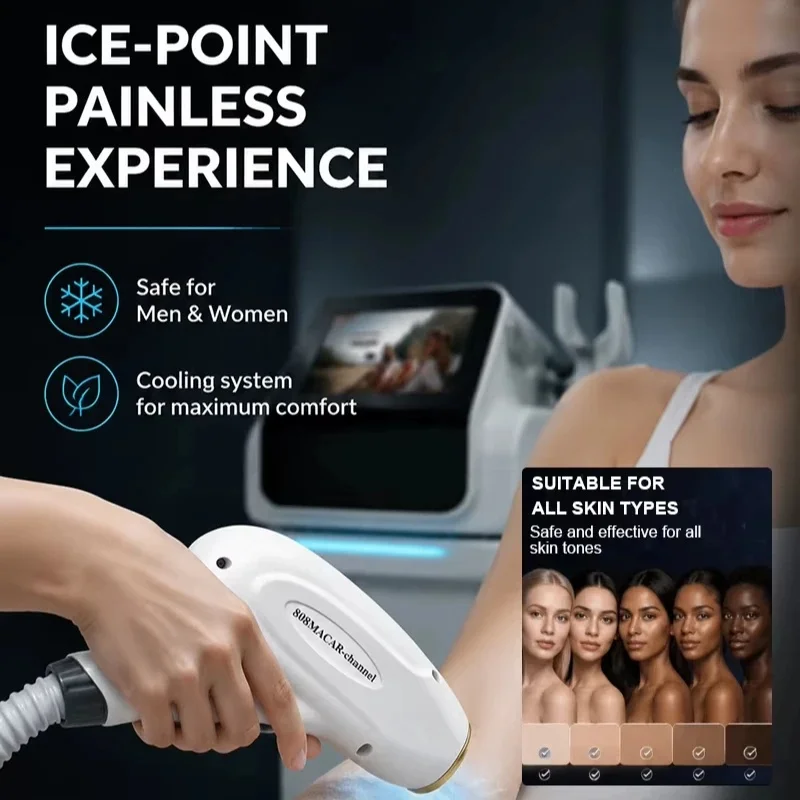 4000W 4 Wavelength 755 808 940 1064nm Diode Laser Epilator Ice Cooling Painless Permanent Hair Removal For All Skin Hair Types