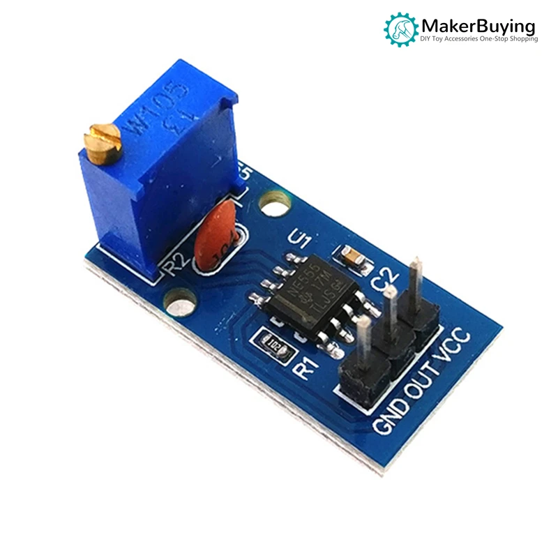 

NE555 pulse generator square wave rectangular wave small signal generator module frequency adjustable