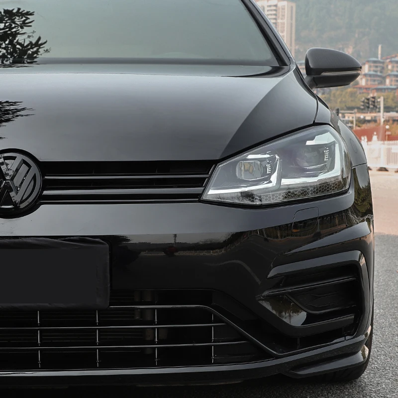 Glossy Black Front Bumper Grille Trim Grill Decoration Strip Cover for VW Golf 7 7.5 MK7 Accessories 2015 2016 2017 2018 2019