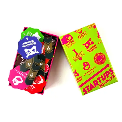 Board Game: Startups – Bilingual Stock Simulation Card Game, Family-Friendly Interactive Fun for 3-7 Players