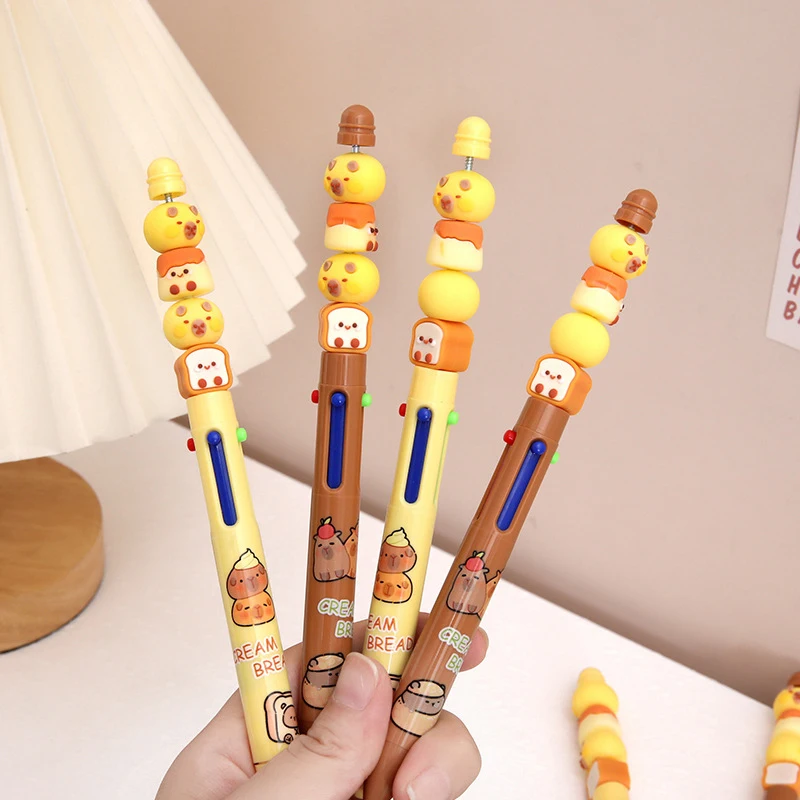 1pc Random 4 Colors Ballpoint Pen Cartoon Cute Capybara Panda Children Writing Pens School Office Supplies Student Stationery