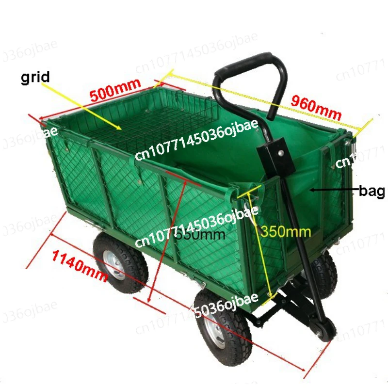 

Household Folding Camping Wagon, Garden Carts, Courtyard Carts, 550kg, XXL