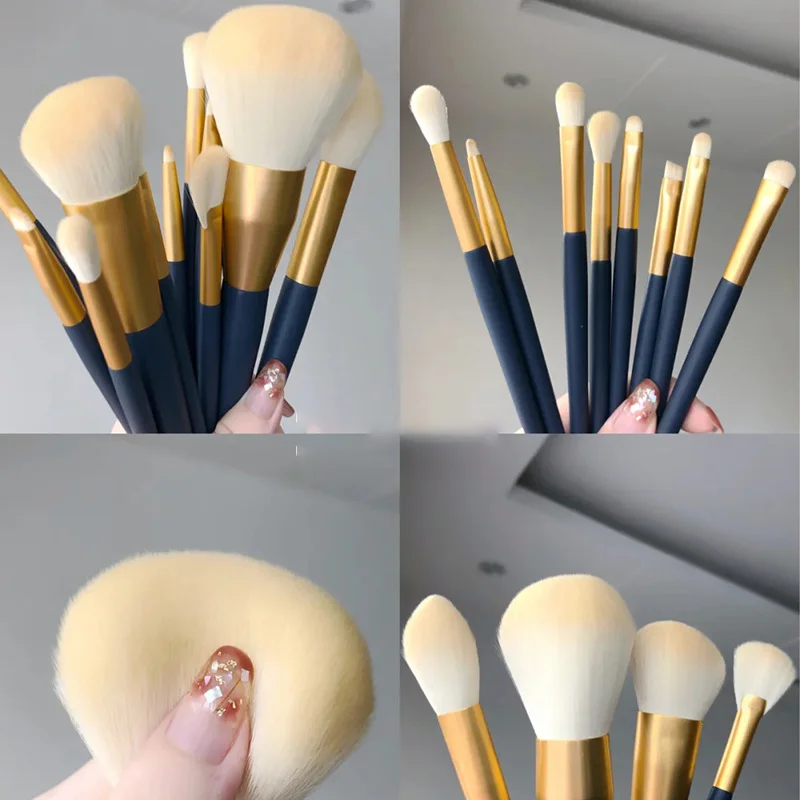 KLINA 12PCS Makeup Brushes Set Kit For Women Professional Natural Brush Foundation Powder Contour Eyeshadow Lip Make Up Tools