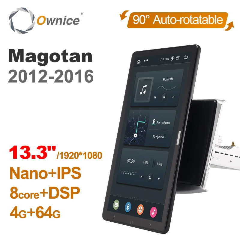 1920*1080 Nano Ownice Android 14.0 for VW Magotan 2012-2016 Car Radio Video Audio 13.3