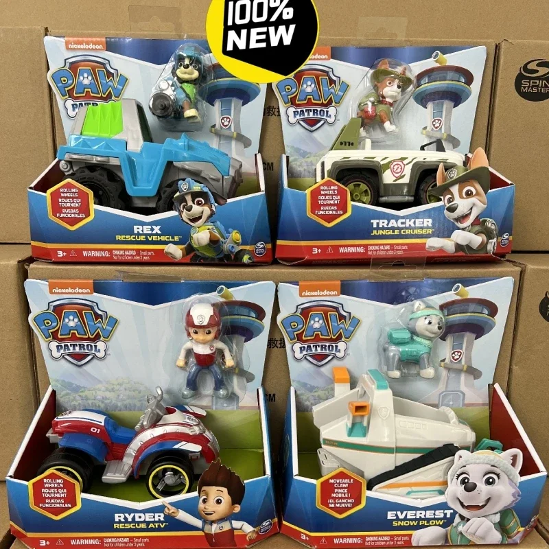 Hot Original Paw Patrol 10kinds Vehicle Car Ryder Tracker Everest Chase Rex Skye Rocky Marshall Zuma Action Figure Toys