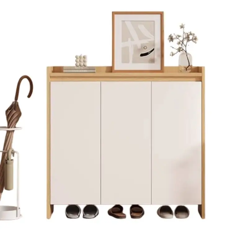 Retro Display Shoe Cabinets Coffee Wood Table Kitchen Shoe Cabinets Sideboard Salon Organizador De Zapatos Furniture