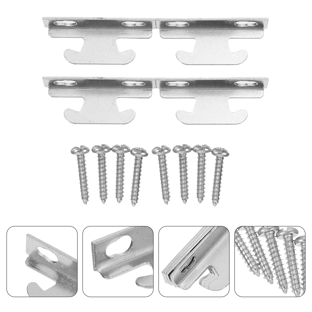 4 Sets Curtain Rod Bracket Window Brackets Hooks Hanger for Thickening Pole Holder Thickened Household