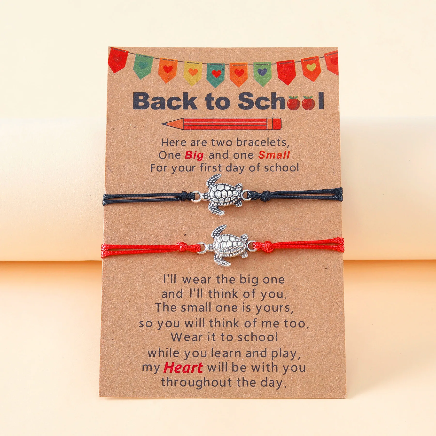 Simple New Versatile Turtle Back To School Season Multi color Matching Woven Bracelet Jewelry Gift Wholesale