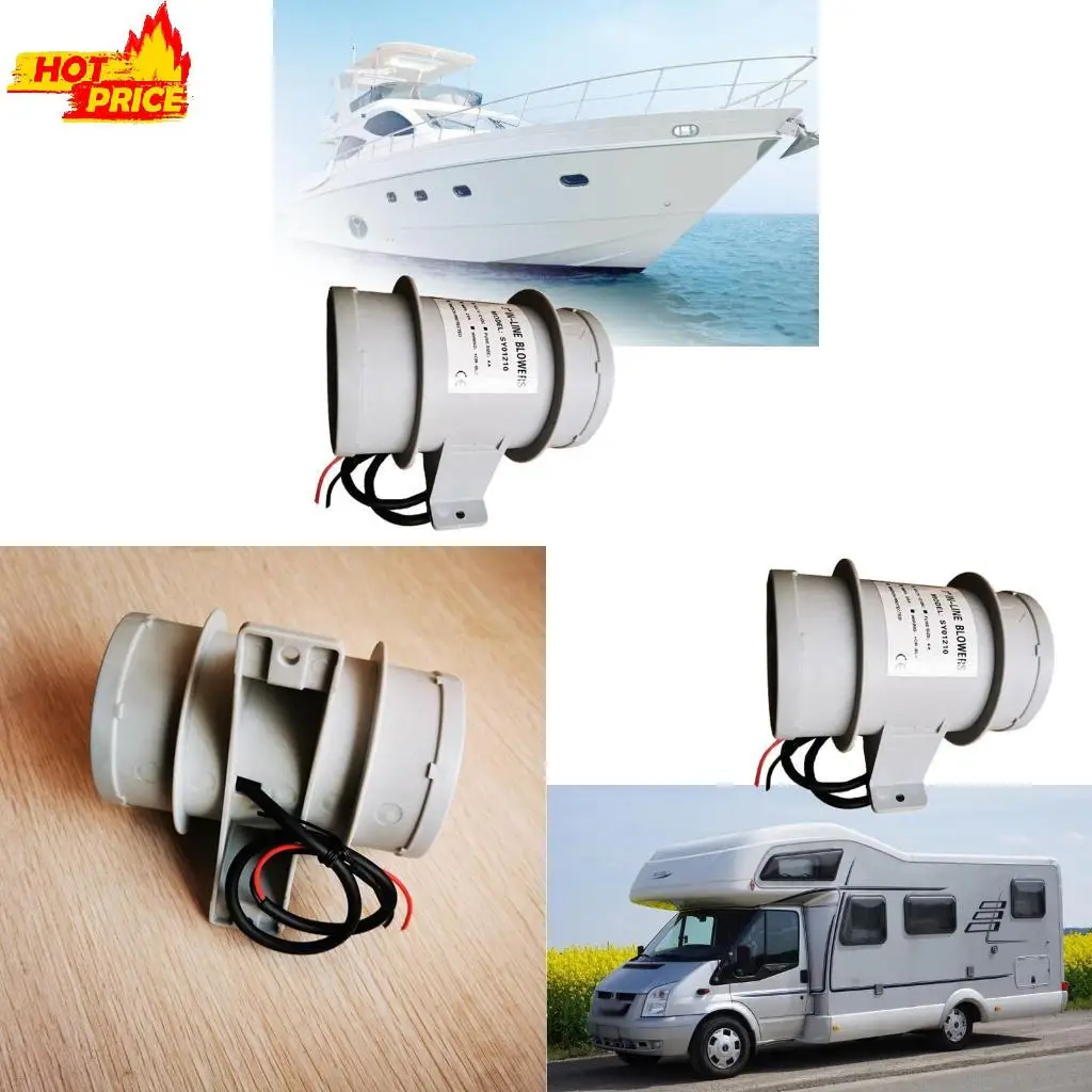 

Портативный воздушный вентиляционный воздуходувка 3 -дюймового вентиляционного вентилятора 12 В для туристического трейлера RV