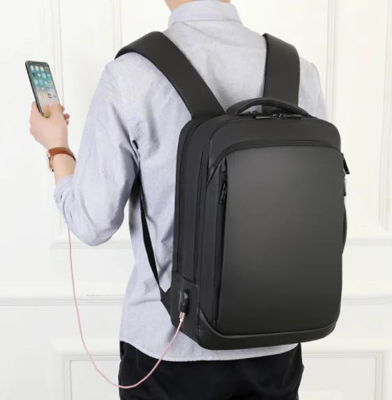 

Business Fashion Bagpack Charging Custom Men's USB Anti Theft Travel Smart Waterproof 17.3 Inch Laptop Backpacks Bag