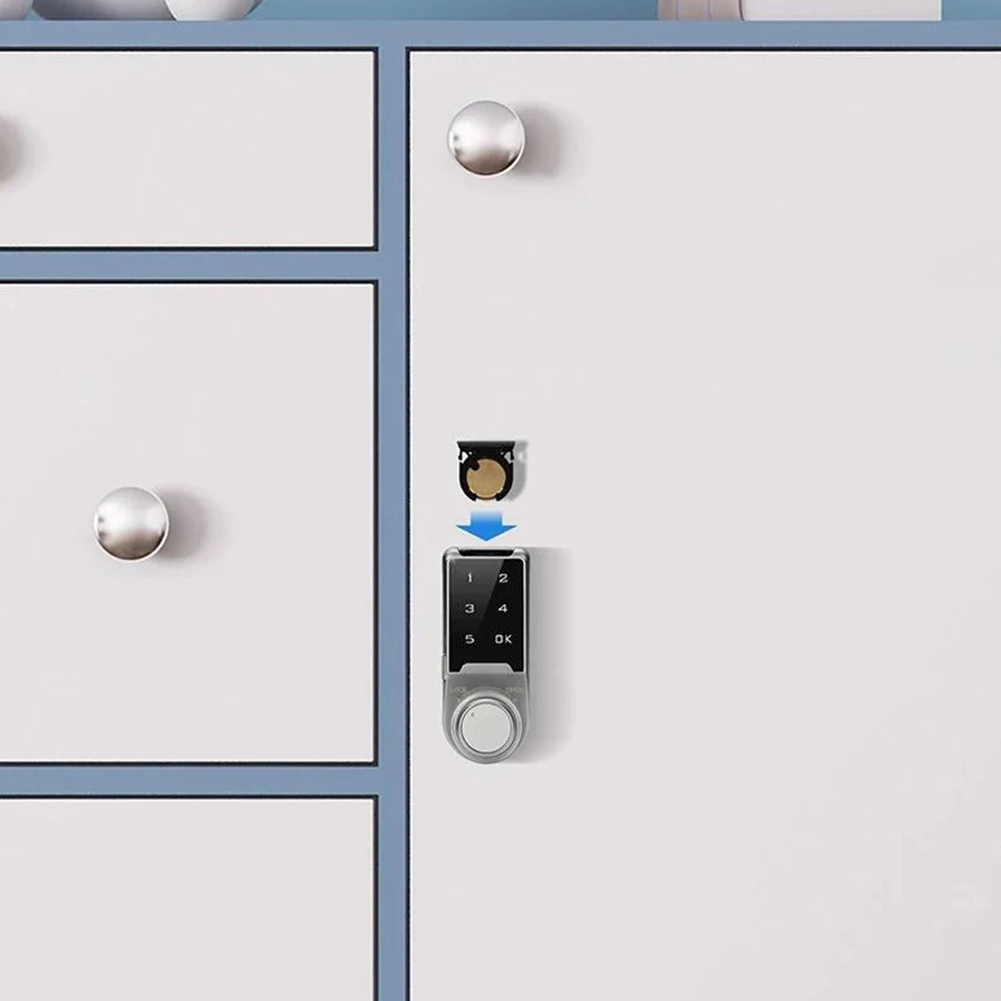 Electronic Combination Tongue Lock for Storage Cabinets with Auto-Disable Feature After Multiple Invalid Entries