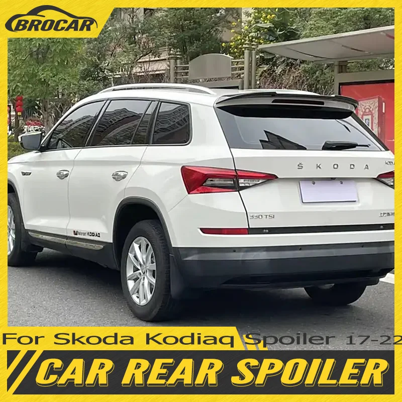 

For 2017--2022 Skoda KODIAQ Trunk Roof Spoiler High Quality ABS Plastic Unpainted DIY Color Rear Spoiler Trunk Boot Wing Spoiler