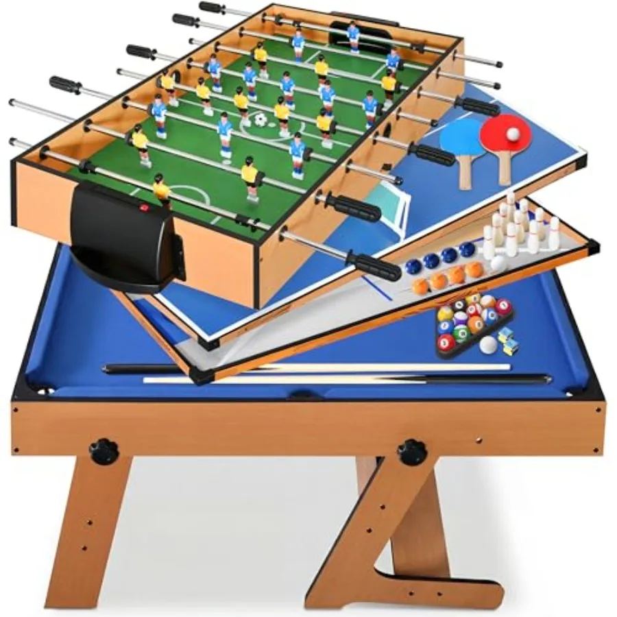 

2-in-1/4-in-1/5-in-1 Multi-Game Table Foosball Air Hockey Ping-Pong Billiards Shuffleboard Family Arcade Game Table Accessories